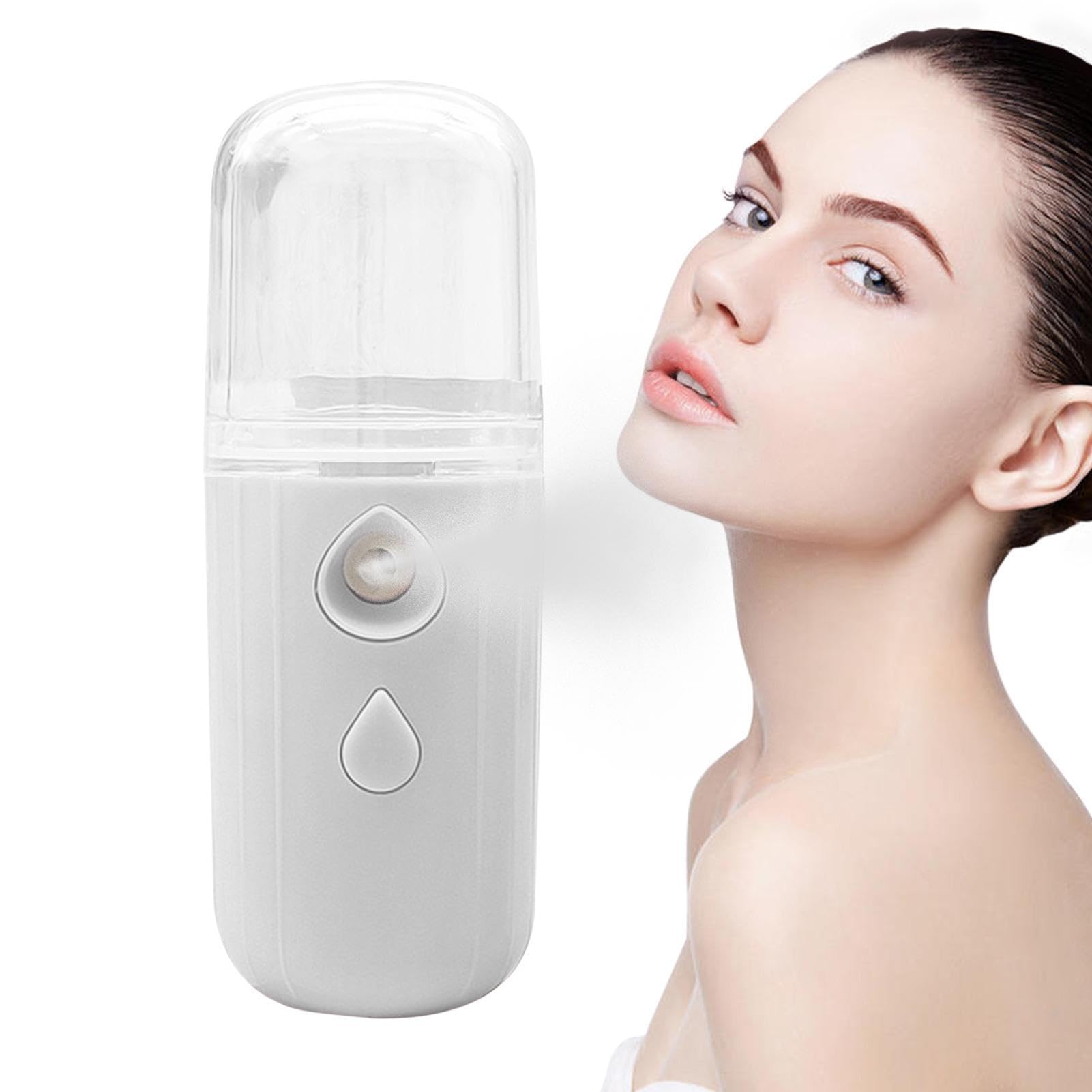 Face Mister – 30 ml Visual Water Tank Gesichtssprüher Feuchtigkeitsspendende Zerstäubung Nano Mister | Handlicher Cool Mist Gesichtsdampfer, tragbarer USB-wiederaufladbarer Mister für Make-up-Wimpern