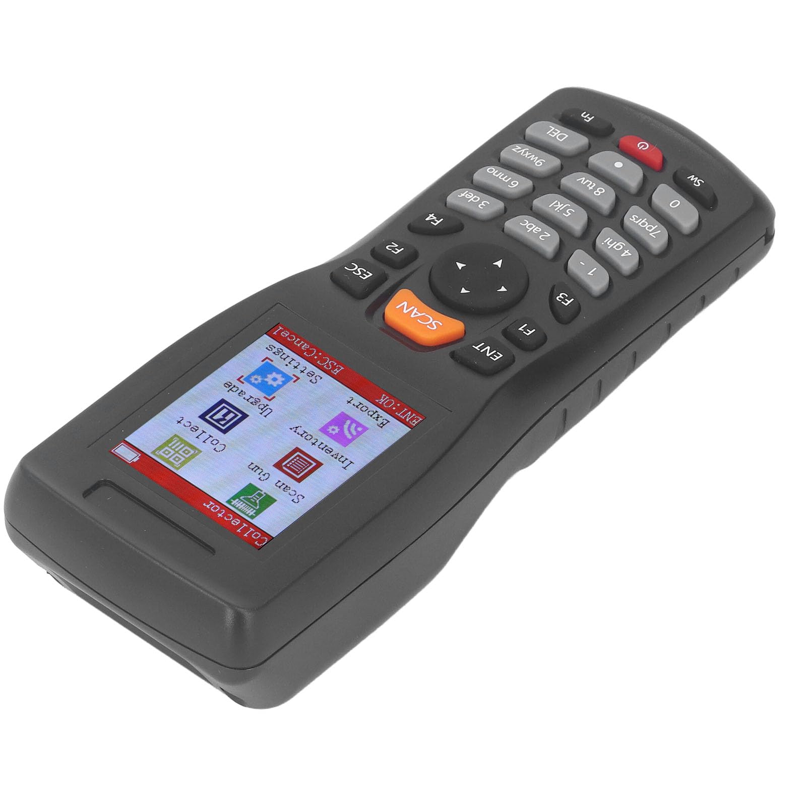 Lector de Códigos de Barras Inalámbrico Duradero con CCD de Largo Alcance y Pantalla de 2,2 Pulgadas para Recuento de Inventario y Registro de Datos