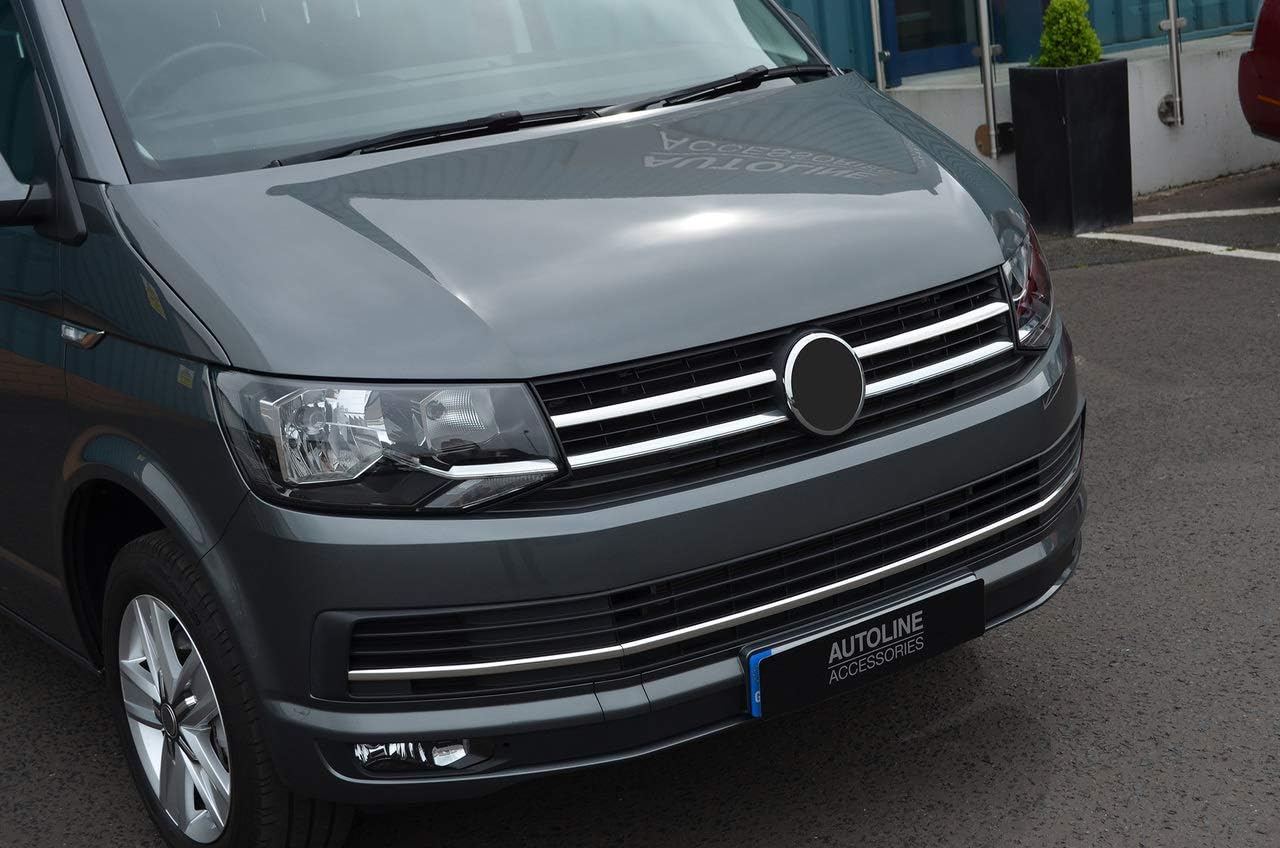 2 x Chrome Grille Trim for T6 Transporter (2016 Onwards)
