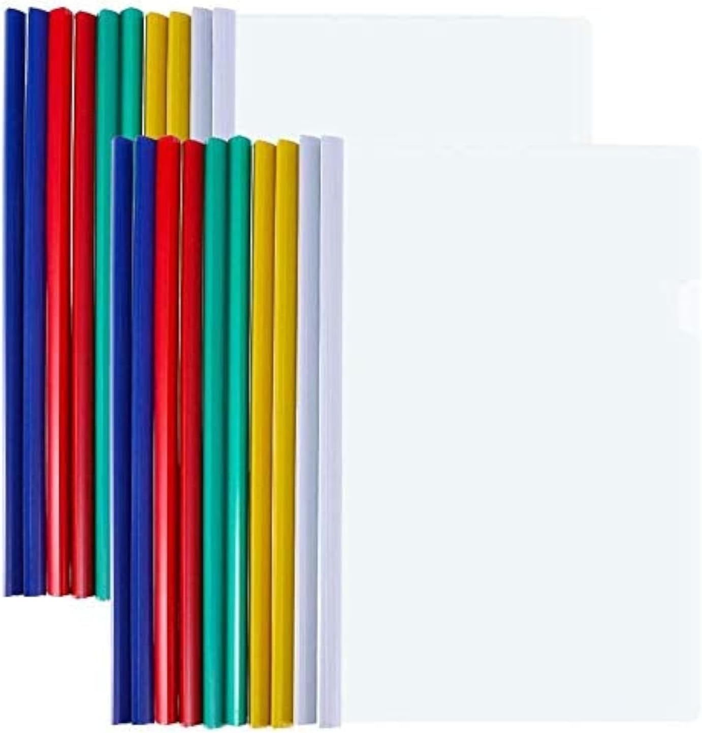 10pcs A4 Clear Clip Bar Files Report Project Presentation Slide Binder Folders