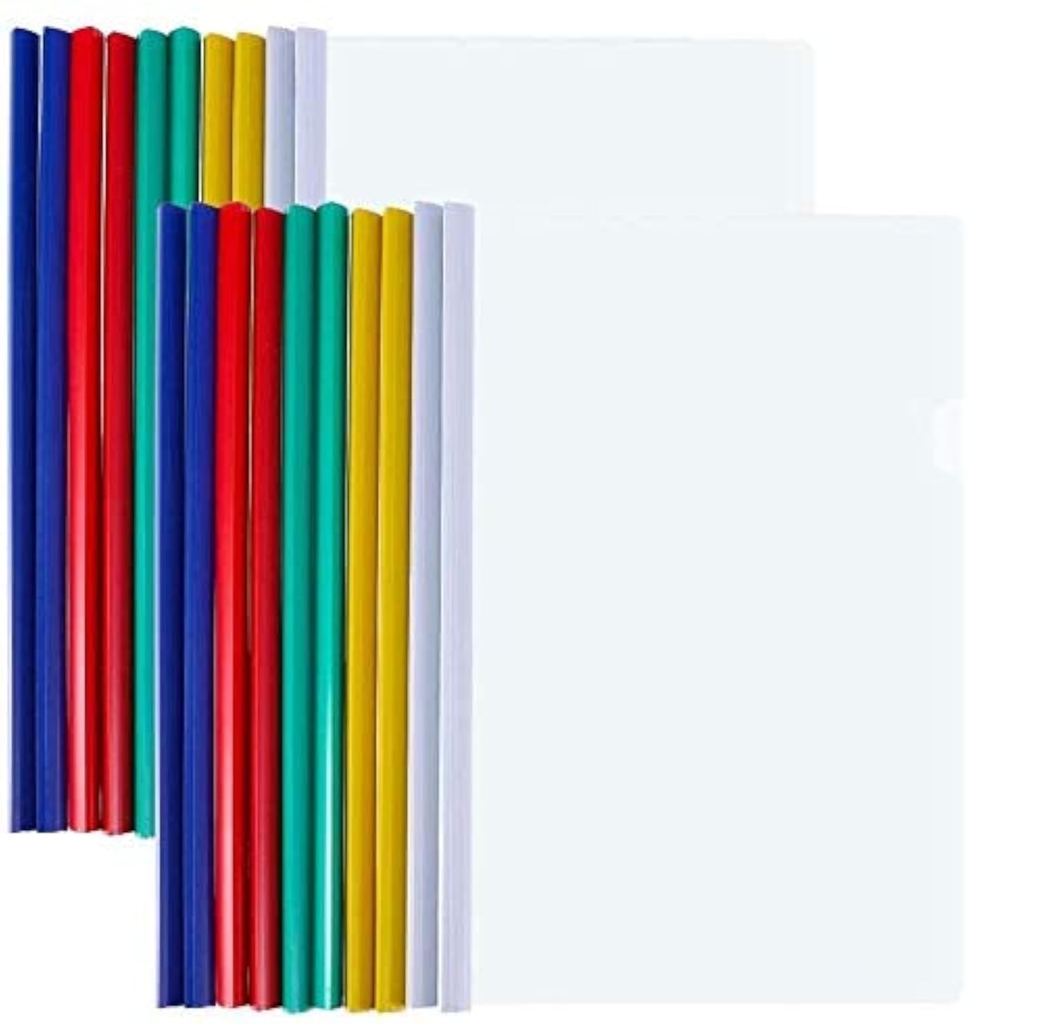 20pcs A4 Clear Clip Bar Files Report Project Presentation Slide Binder Folders