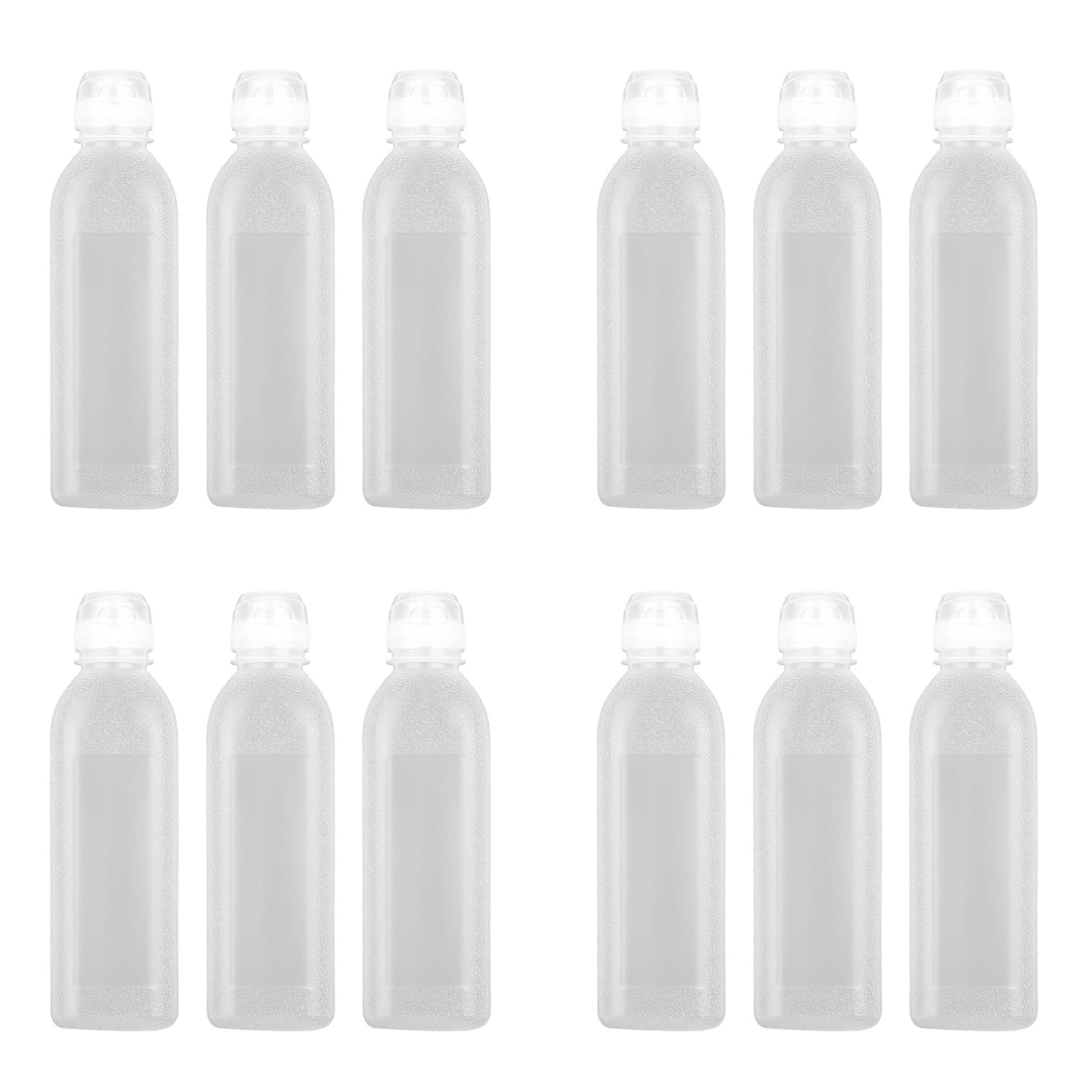 Vjsujehgy Condiment Squeeze Bottles, Squeeze Bottles for Sauces,Olive Oil Dispenser, Ketchup Bottles Squeeze 12-Pack 17 Oz (500ML)
