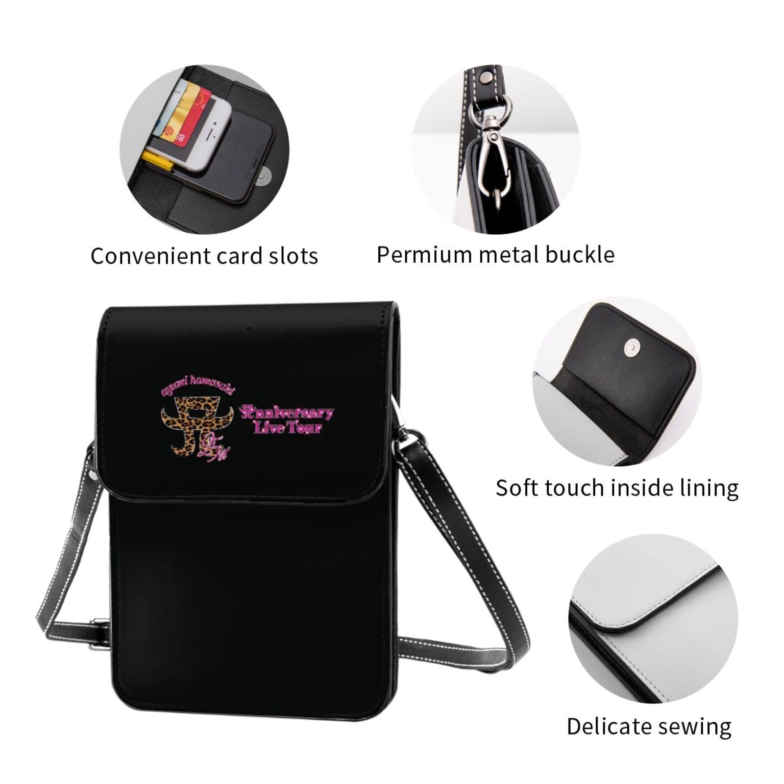 浜崎あゆみ グッズ スマホ ウォレット ショルダーバッグ ブラック 財布 ayumi hamasaki 25th Anniversary Live Tour」オフィシャル