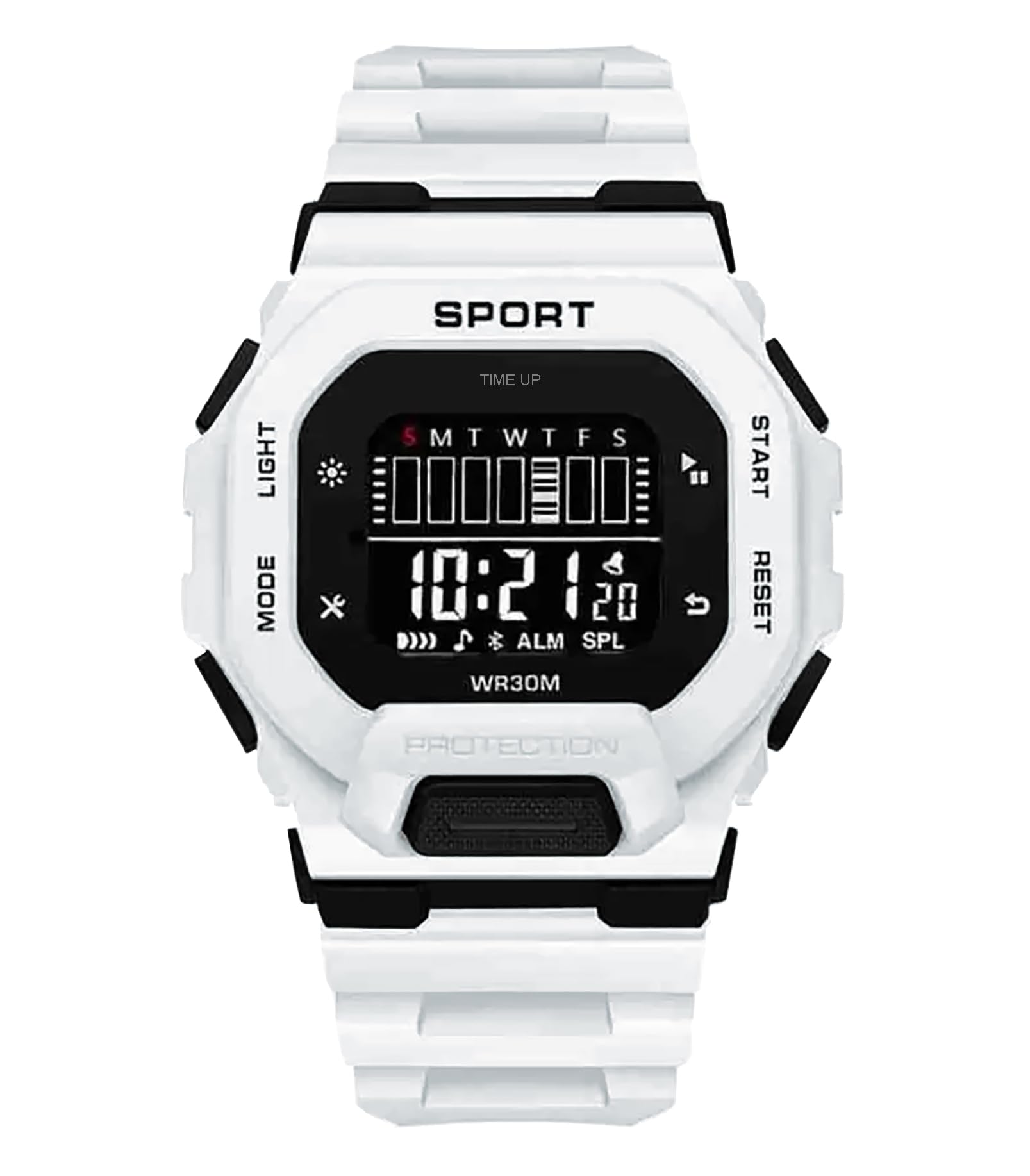Time Up Silicone Digital Dial 2023 Shock-Proof Water & Dust Resistant Alarm Stopwatch Student Watch For Boys & Girls (Age 5-17 Years)-Gsk-101 (White) (B0BS45W99R) Amazon Price History, Amazon Price Tracker