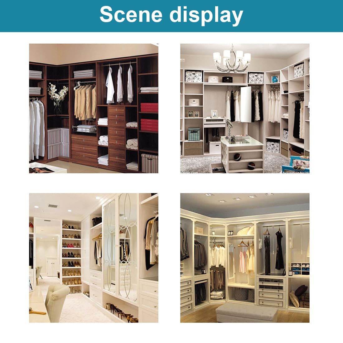 Set 4 Supporti Per Asta Armadio - Reggitubo Centrale Regolabile, Per Mensole E Appendiabiti - Foto 7