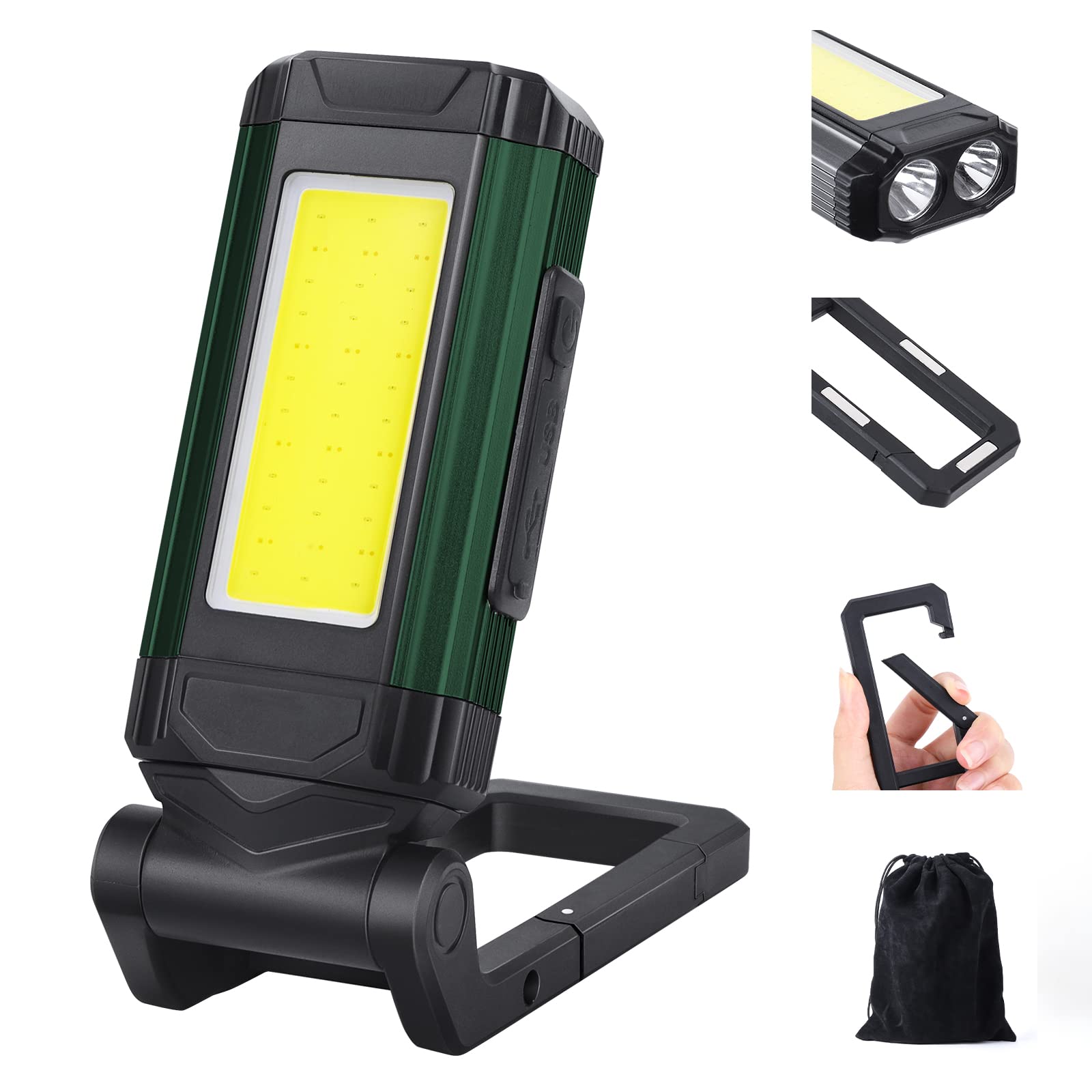 Amazon.co.jp: Benature 作業灯 LED ワークライト USB充電式 折り畳み