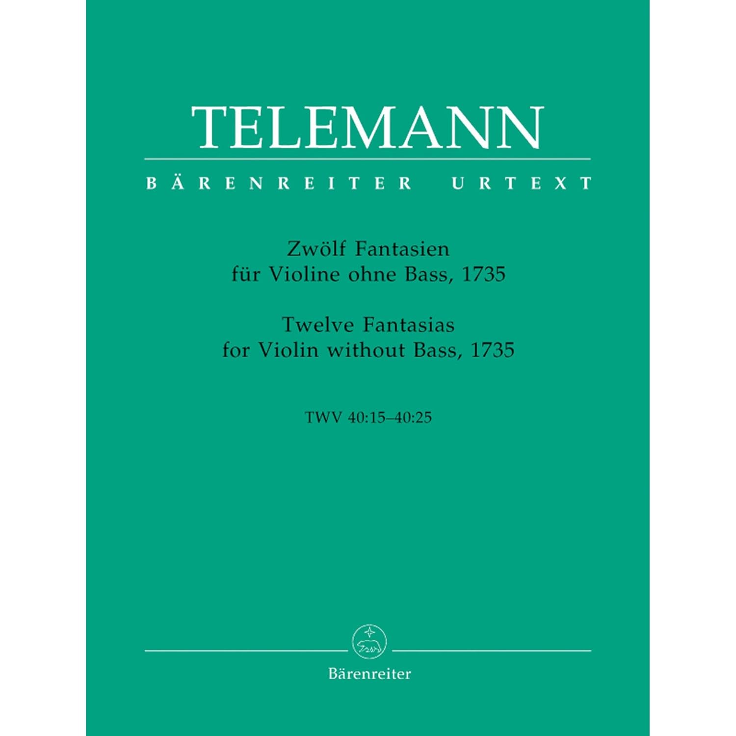Telemann, Georg Philipp - 12 Fantasias, TWV 40:14-25 - Violin solo - published by Barenreiter [Sheet music] [Sheet music] [Sheet music] [Sheet music] [Sheet music] [Sheet music] [Sheet music] [Sheet music] [Sheet music] [Sheet music] [Sheet music] [Sheet music]      Sheet music