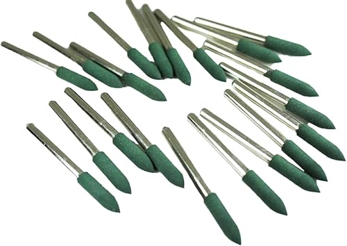 Miniatura 2 de TEMO 20 piezas de 0.157 in (532 pulgadas) herramienta giratoria de goma bala rebaba de pulido con vástago de 18 pulgadas para herramientas rotativas