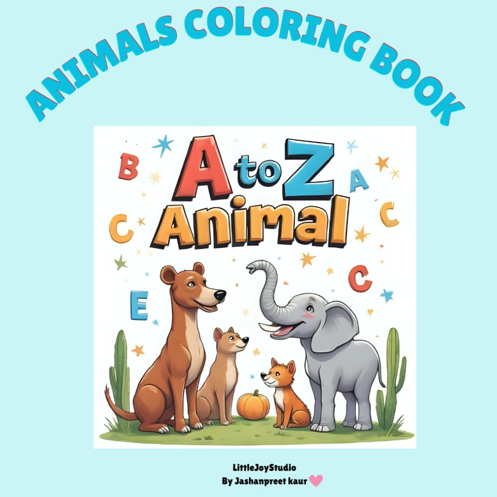 A-Z Animal Coloring book for kids: 26 Alphabet Animals to color and learn letters