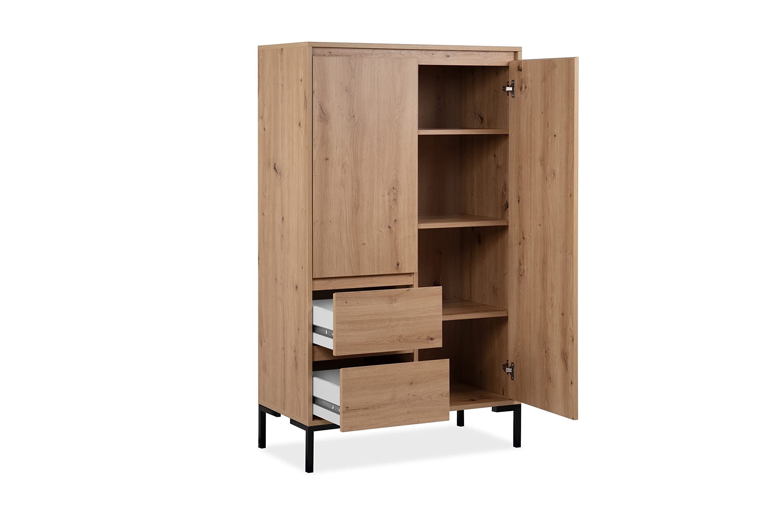 möbelando Highboard Korsika in Dekor Artisan Oak. Abmessungen (BxHxT) 81x139x40 cm