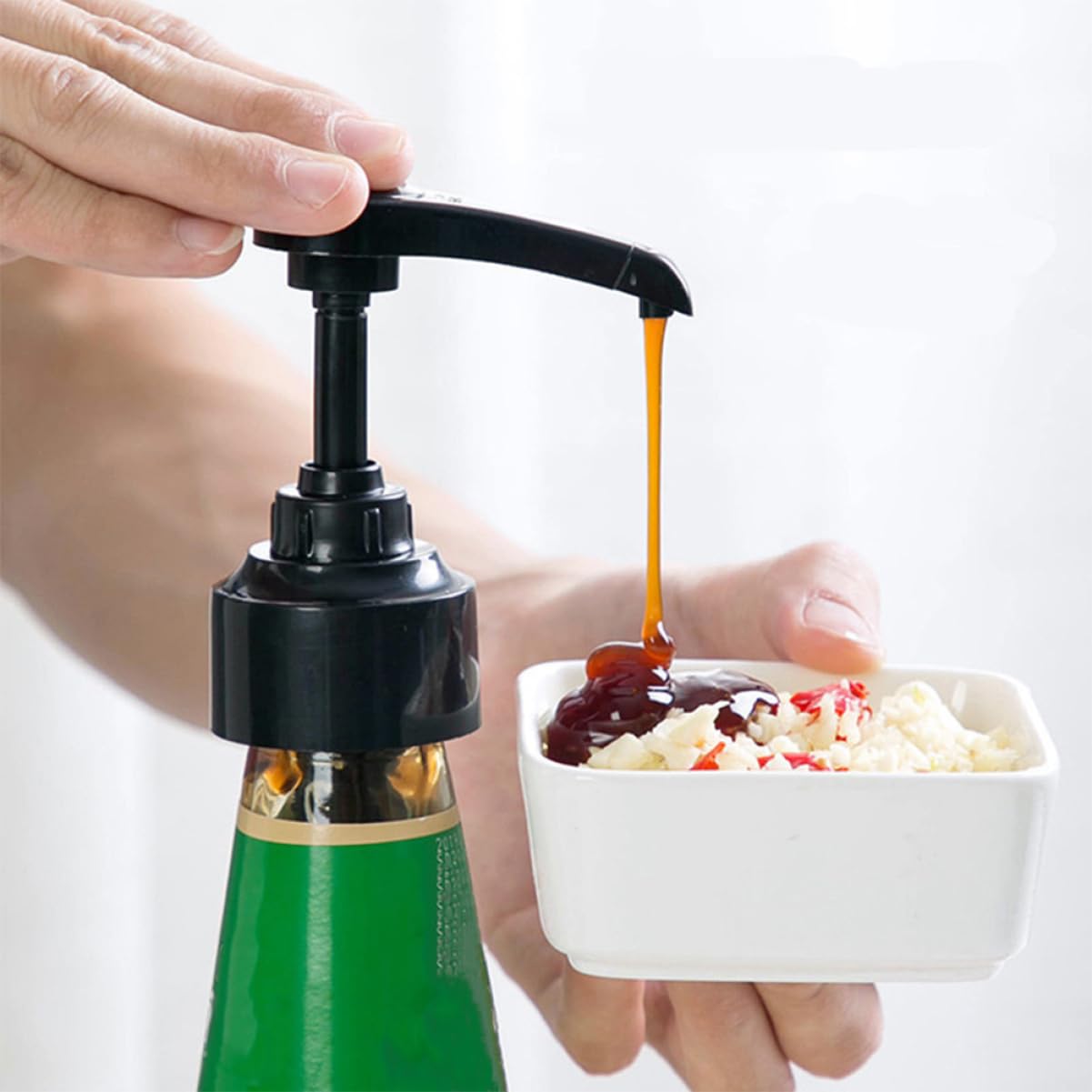 FRCOLOR 16 pezzi pompa pressa bottiglia per salsa di soia pompe per bottiglia di, pompa di sciroppo industriale, pompe per bevande, salsa liquida bottiglia spingere dispenser di sapone premere la