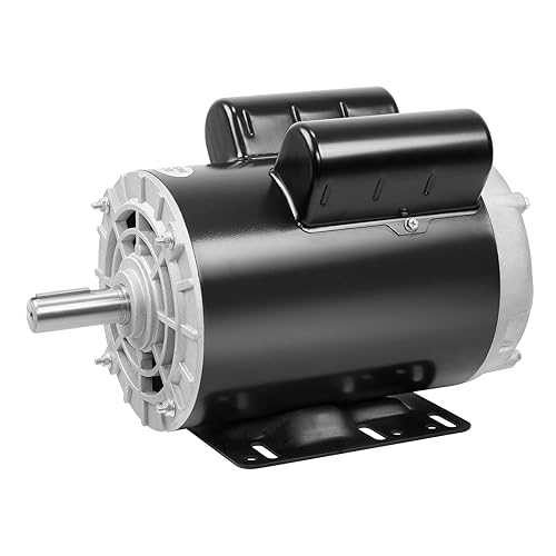 Miniatura 10 de VEVOR Motor de compresor de aire de 5 HP, motor eléctrico de 3450 RPM, 230 V 22 amperios, eje con llave de 78 pulgadas, marco de 56 Hz, longitud del