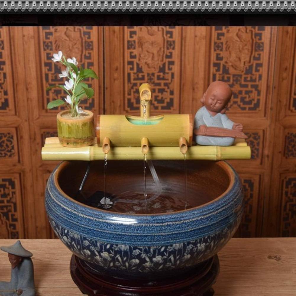 Japanese Garden Decoration,for Outdoor Home Decoration,Home Decor Ornaments Crafts,Indoor Outdoor Water Fountain,Bamboo Water Garden Statue,Bamboo Water Feature-A 55cm Decoration