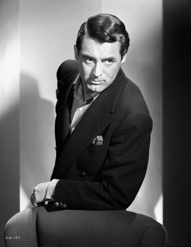 Amazon.com: Cary Grant Dark Portrait In Suit And Tie Photo Print