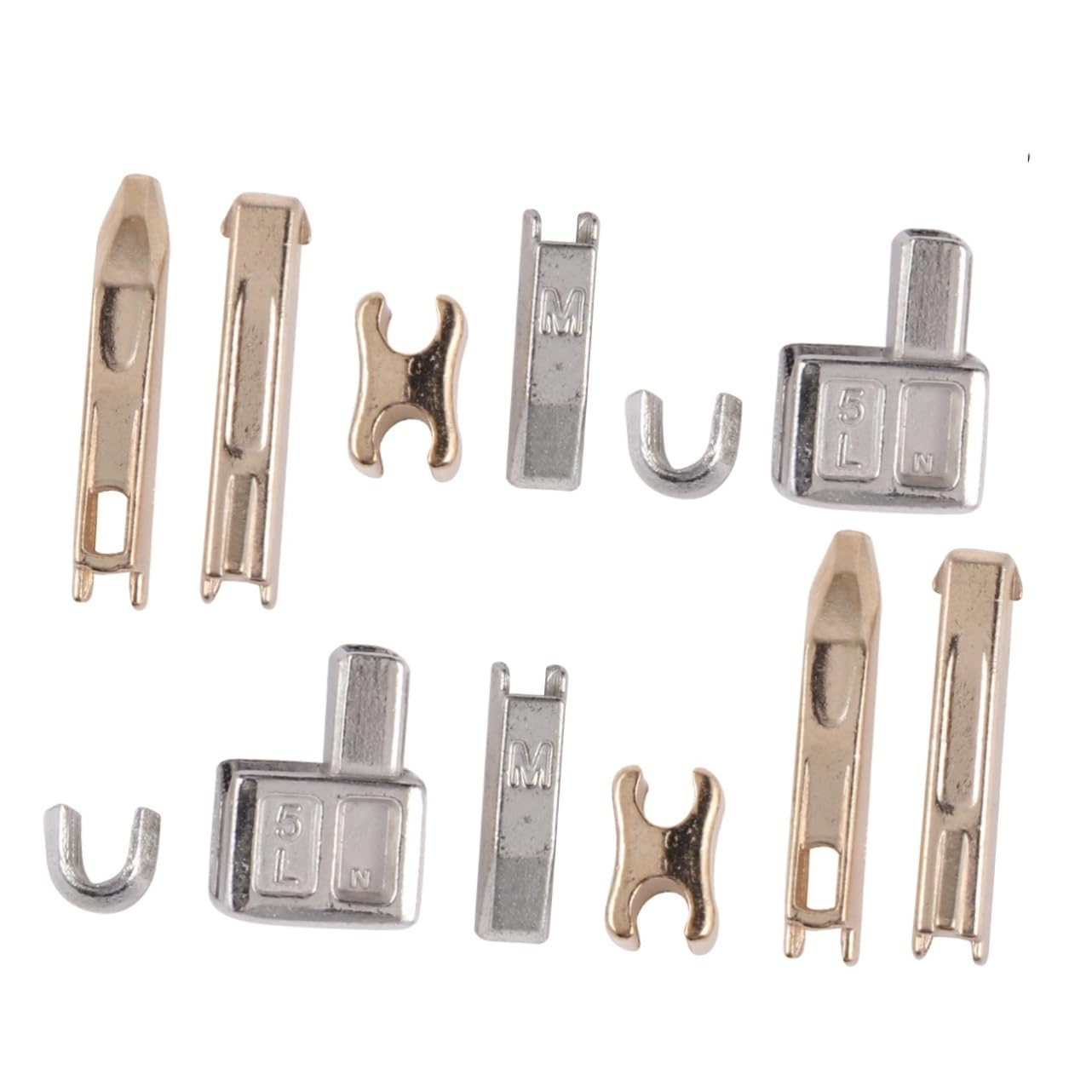 DIYEAH Kit De Reparación De Cremalleras (3 Juegos) Deslizadores Y Retenedores De Cremallera De Metal Tope De Cremallera Dorado Rosa Para Costura Casera 190 Piezas X 3
