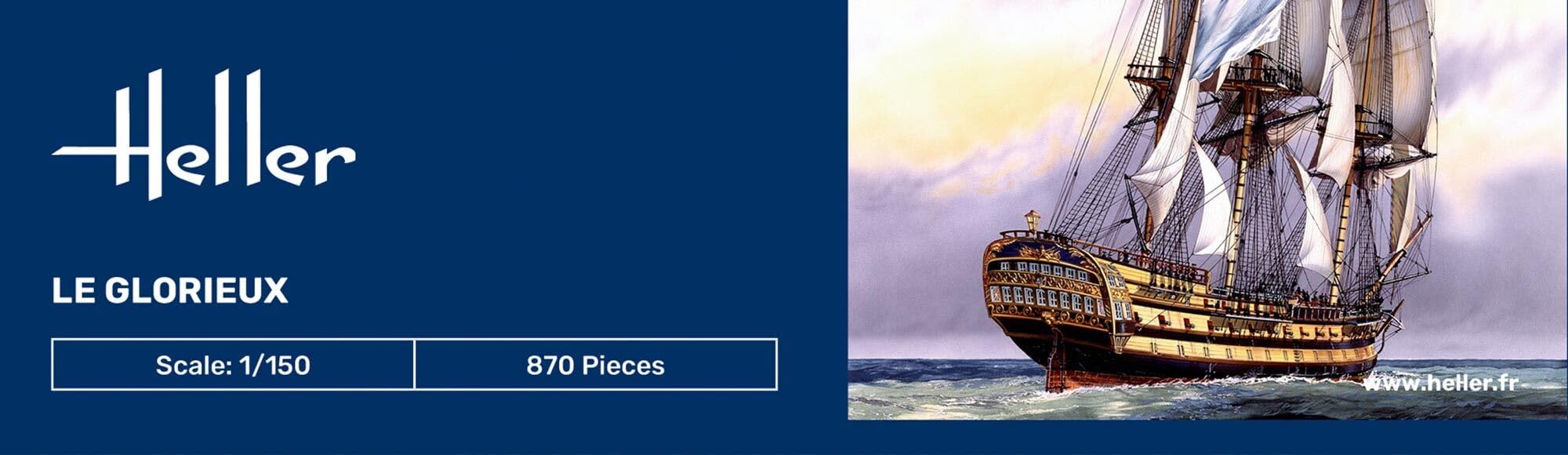 Maquette Bateau Heller Le Glorieux – Starter Kit 1/150, Neuf, 58889