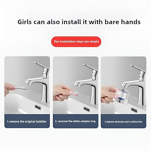 Miniatura 6 de Filtro de agua para grifo de fregadero filtro de agua dirigido para grifo con 3 filtros reemplazables y diseño duradero para fregaderos de cocina y