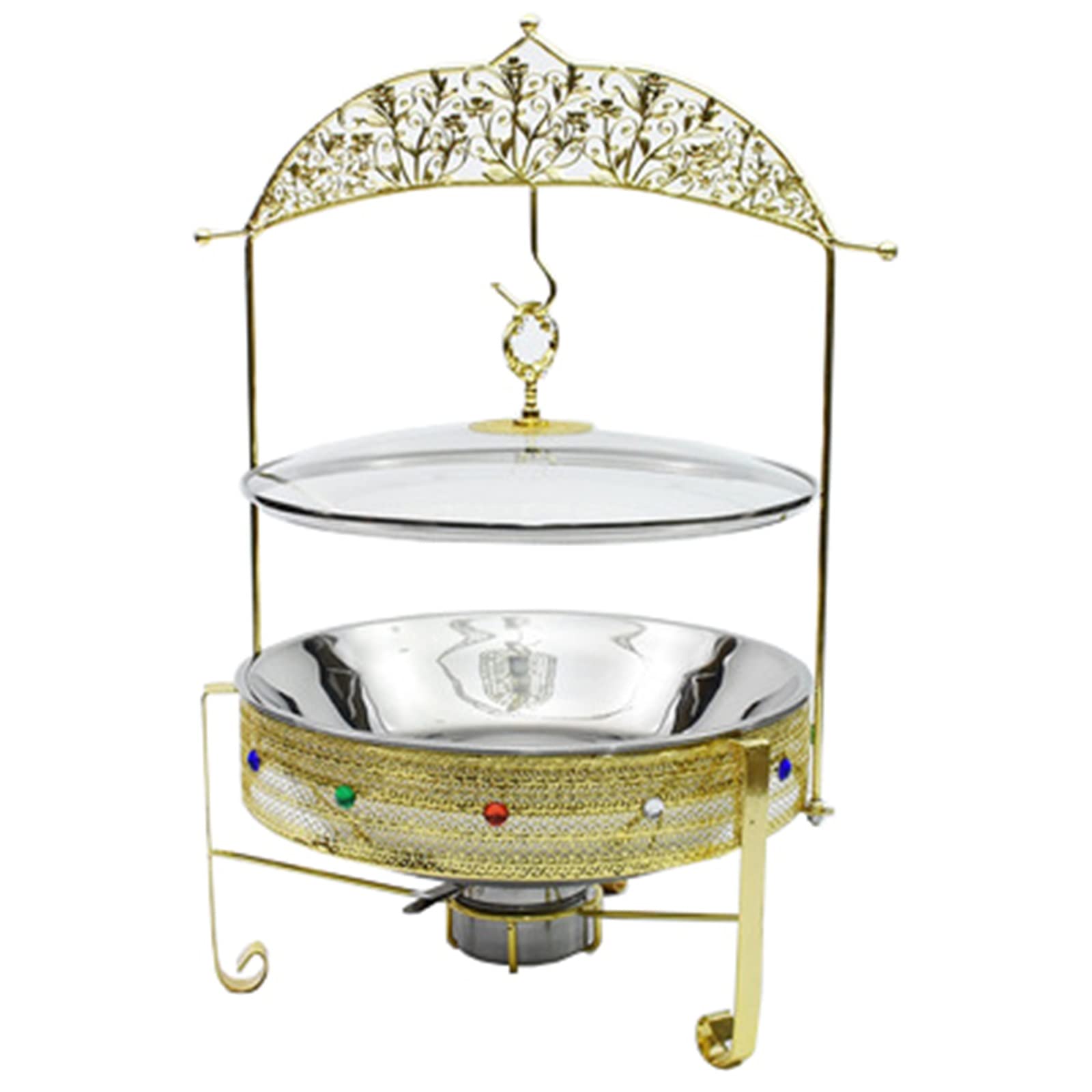 Calentador de Alimentos para Frotar Calentador de Alimentos Calentador de Alimentos Calentador de Alimentos Calentador de Alimentos con Soporte Recipiente de Calor para Catering Buffet y Fiesta Conv