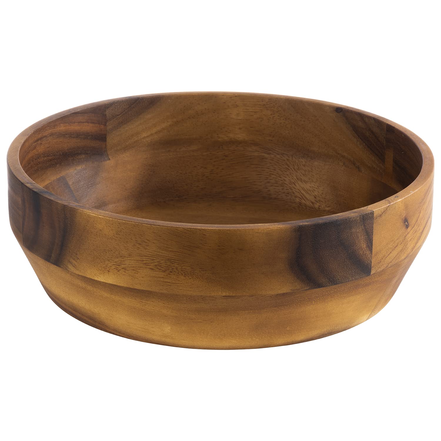 APS 796 - Cuenco de madera de acacia para aperitivos, fruta, ensalada, etc., 27 cm x 8,50 cm