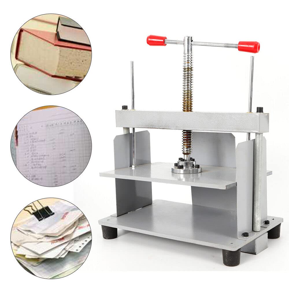 A4 Papier Flachdrücken Maschine Buchbinder Buchbinderpresse+Balance-Leiste grau,Maschine Buchbinder Buchbinderpresse aus Stahl