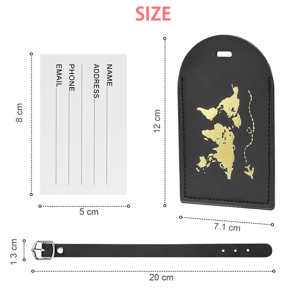 flintronic 2 szt. Etykiety bagażowe, skórzane etykiety bagażowe, zestaw identyfikatorów walizek, etykiety do torebki, akcesoria podróżne dla żonatych mężczyzn, kobiet, par, prezent ślubny, podróż, 2