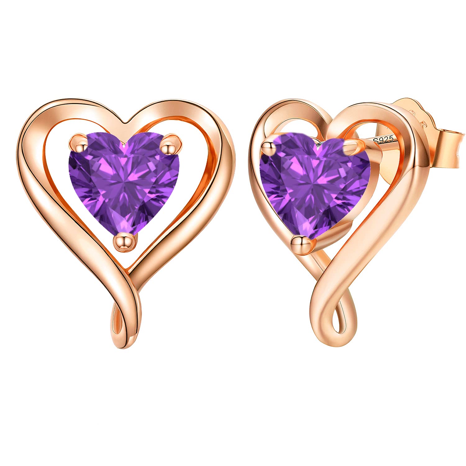 LAVUMO-Pendientes-Mujer-Plata-de-ley-925-Oro-rosa-Pendientes-Joyas-de-Mujer-Regalos-para-Esposa-Mama-Novia-en