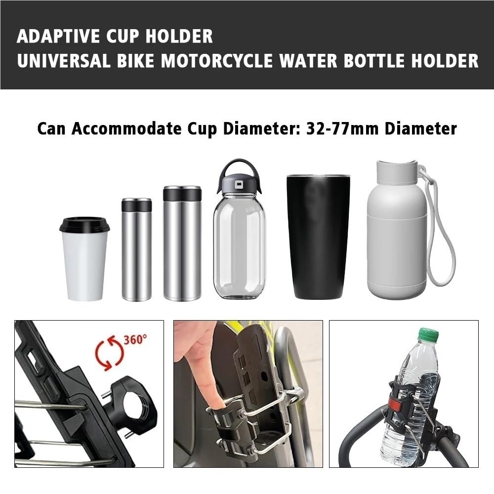 Portabotellas Motocicleta Accesorios para Portavasos, Soporte para Botella De Agua Y Bebidas para Motocicleta, para Vasos