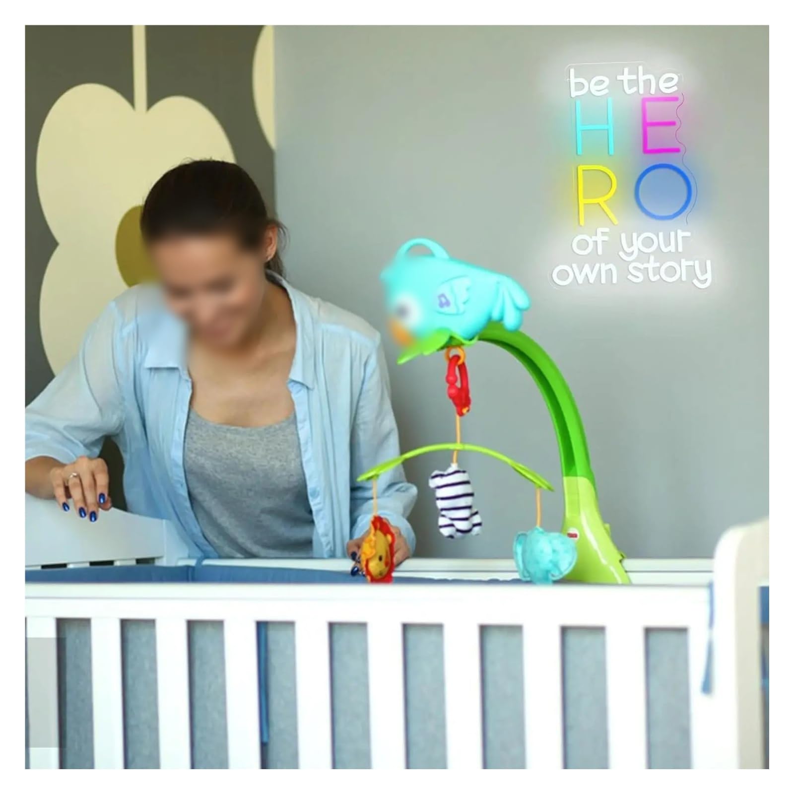 Insegna al Neon Insegna Al Neon A LED"Be The Hero Of Your Own Story" | Decorazione Murale Estetica Per Camera Da Letto, Ufficio, Palestra, Dormitorio, 40x28.7cm