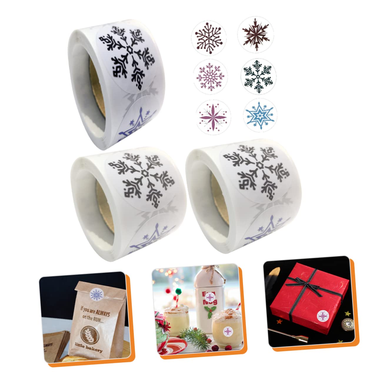 VILLCASE 15rotoli Adesivi Decorativi Natalizi Etichette Per e Piccole Attività Commerciali Per Confezionare e Personalizzare Regali