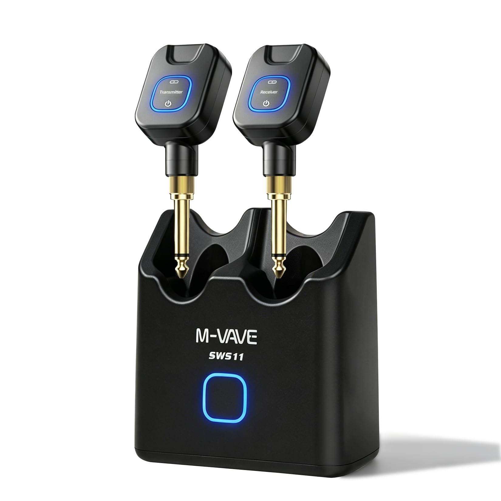 M-VAVE SWS11 5.8GHz Wireless Audio Transmission System, 6-Channel Transceivers, 30m Range, Guitar Bass Keyboard Compatible, with Charging Case-image-4