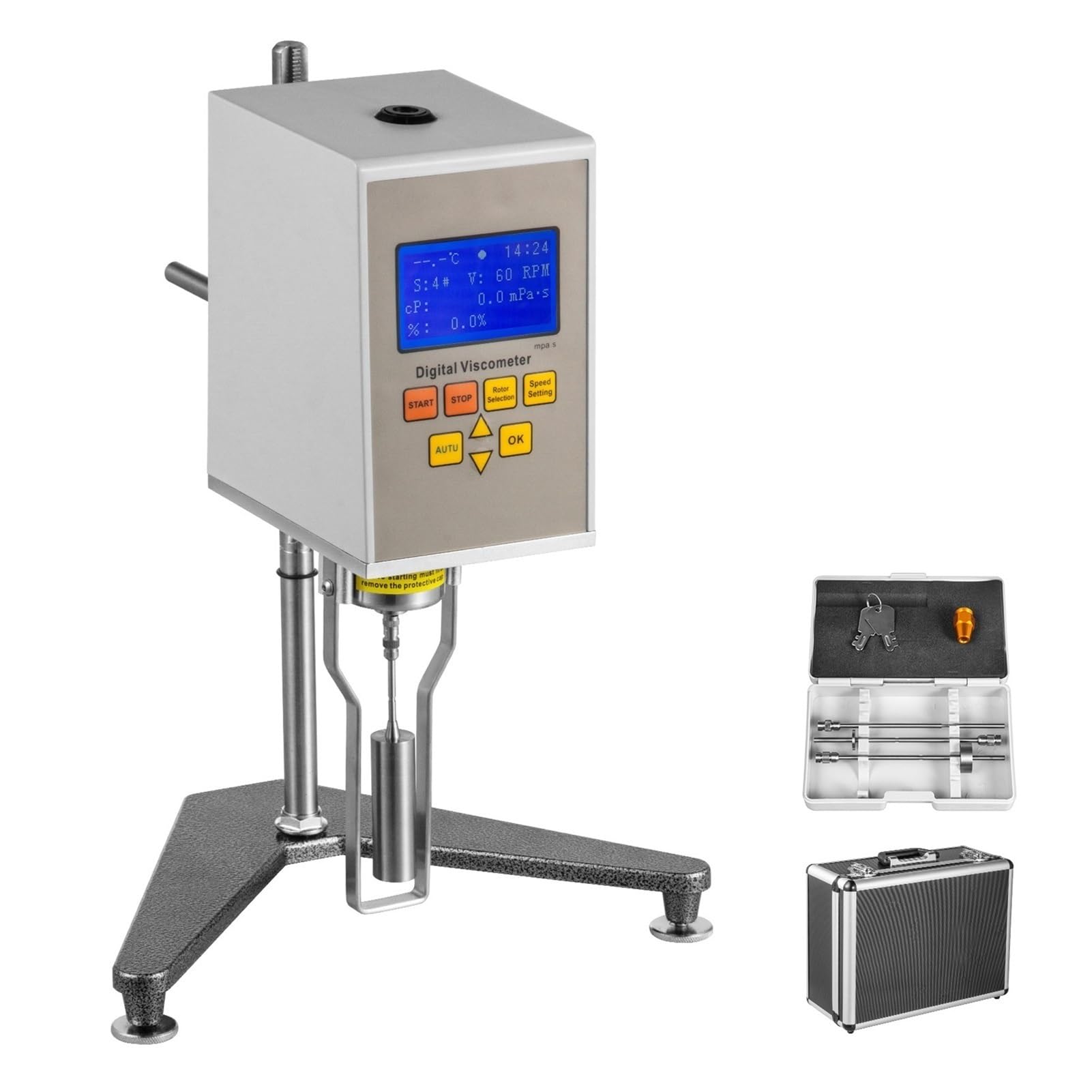 Viskositätsmessgerät, Digital Rotary Viscompometer 10-100000 MPA.S Viskositätsmesser Tester Fluidimeter Genauigkeit LCD Das Testen von Klebstoffen,Rotationsviskosimeter(NDJ-9S)