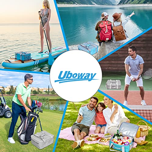 Uboway Paddle Board Cooler Bag, Waterproof Portable Deck Bag With Top Mesh Pocket, 12 Can Surf Insulated Kayak Cooler Bag With Side Pouches For Water Bottles, Storage Bag Sup Accessory For Travel #TOP5