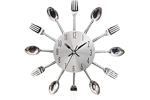 Timelike Reloj para Cocina con Diseño Innovador de Cucharas y Tenedores en 3D