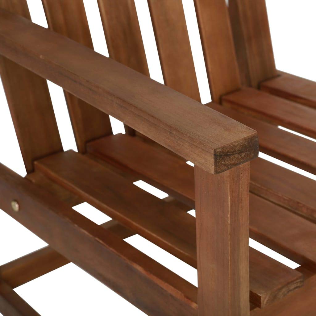 vidaXL 2X Acacia Sillones Jardín Madera Reposabrazos Marrón Set Sillas Patio