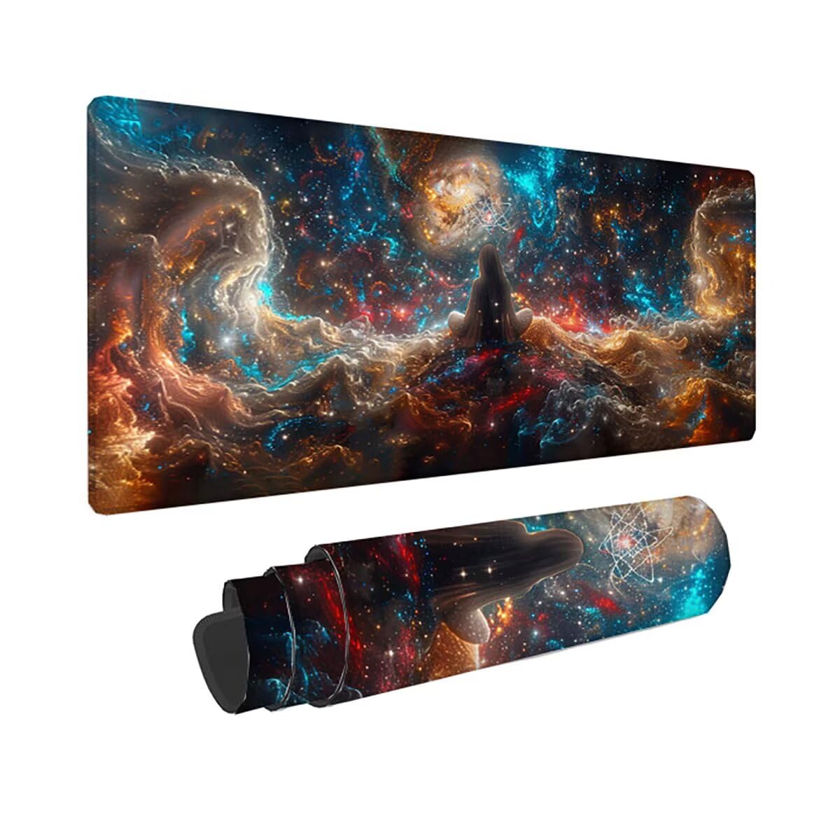 Tappetino per Mouse Gaming XXL 1200x600x3mm– Ufficio Mousepad Grande – Migliora la Velocità e la Precisione Tenuta Stabile Sottomano per Ufficio e Casa Accessori Scrivania Universo PjY6009 K-9