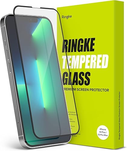 Ringke Vidrio de cubierta completa [cobertura inastillable] compatible con iPhone 14 Plus protector de pantalla de 6.7 pulgadas, vidrio templado de
