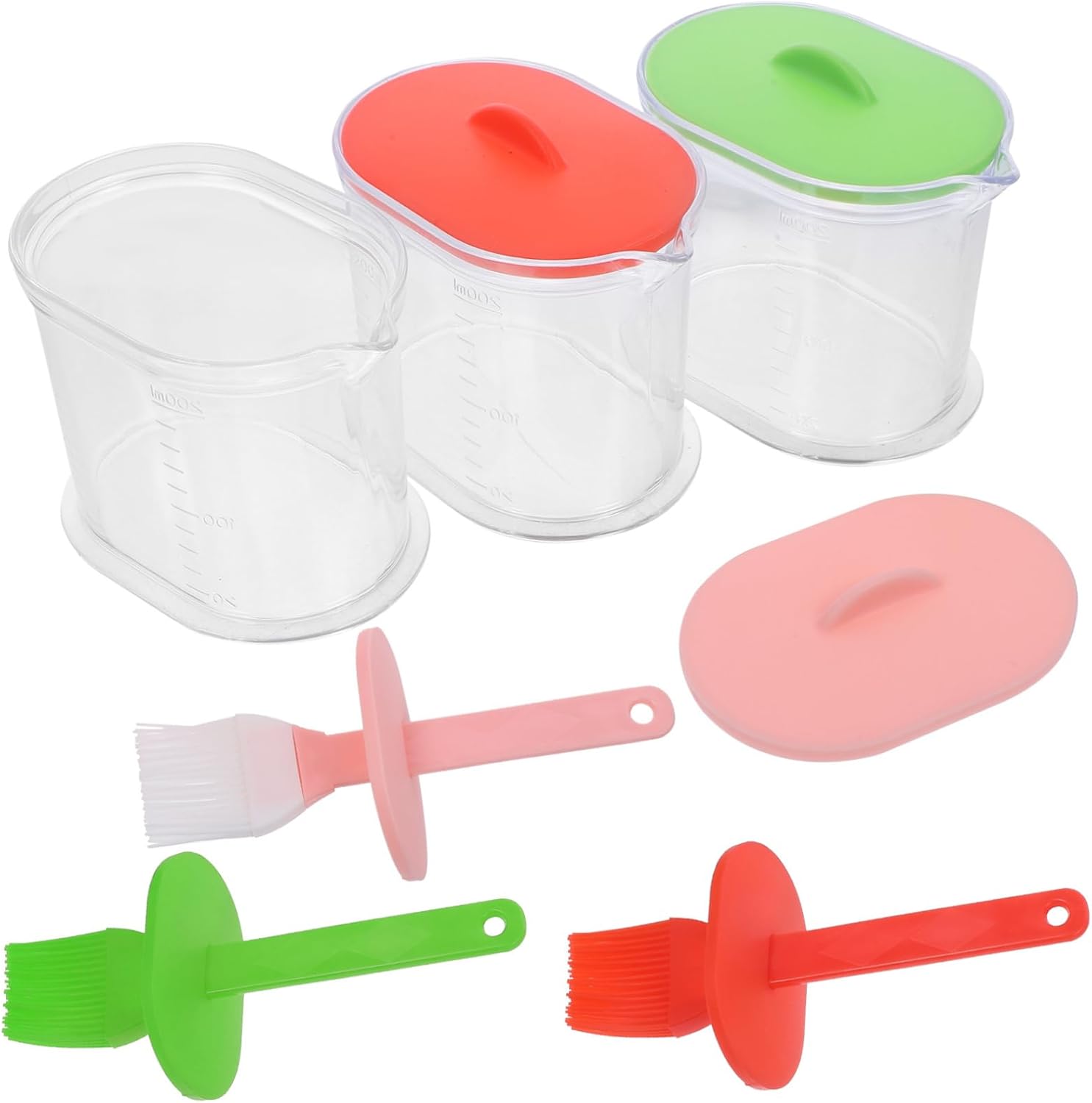 POPETPOP 12sets Silicone Baking Brush Bbq Grilling Accessories Basting Oil Brush Kitchen Supply for Outdoor Cooking