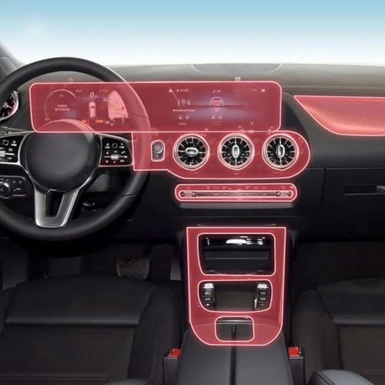 Película protectora de caja de cambios Mercedes Benz CLA C177 antiarañazos 3