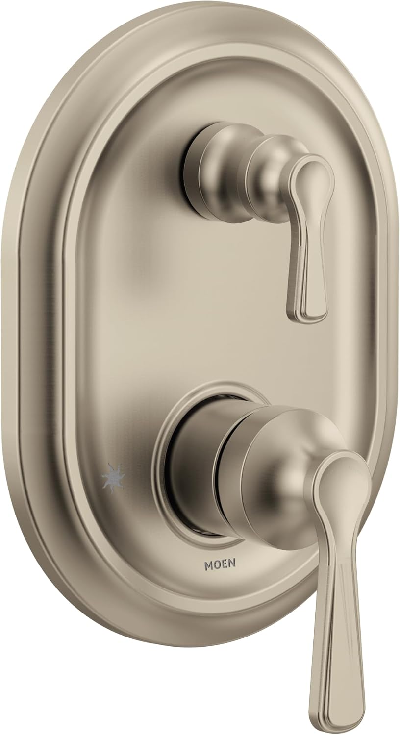Moen UTS9211BN M-CORE 3-Series 2-Handle Shower Trim with Integrated Transfer Valve, Valve Required, Brushed Nickel