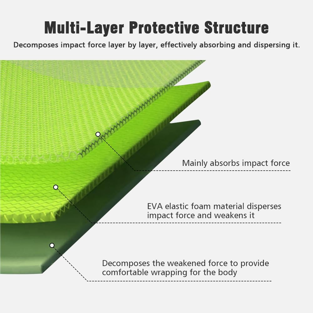 Topyond Protective Padded Shorts, Padded Shorts for Skating, Hip Protection Eva Butt Pads, 3D Protection Skate Shorts for Women Men High Impact EVA Padding Breathable Lycra Fabric