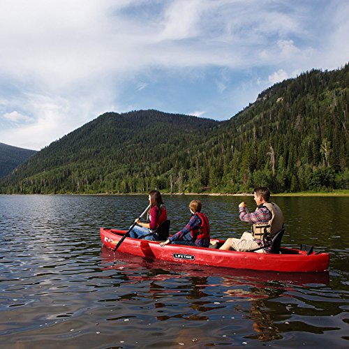Lifetime Kodiak Canoe con 2 Remos, Rojo, 13 pies miniatura 4
