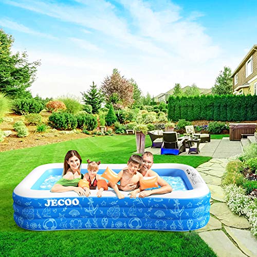 Inflatable Swimming Pool,118" X 72" X 22" Full-Size Family Blow Up Kiddie Pool for Kids, Adults,Toddlers,Garden, Outdoor with Backyard Summer Swim Center for Ages 3+ - Thumbnail 7