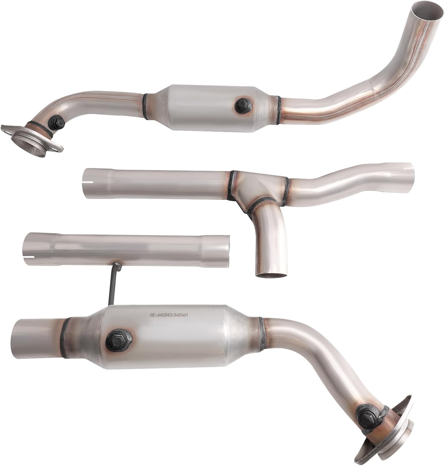 Catalytic Converter Kit Compatible with F150 2004-2008 5.4L V8 engine & Mark lt 2006-2008 5.4L V8 engine RWD Transmission, Repklace OE: 645461 645843, （EPA Compliant）