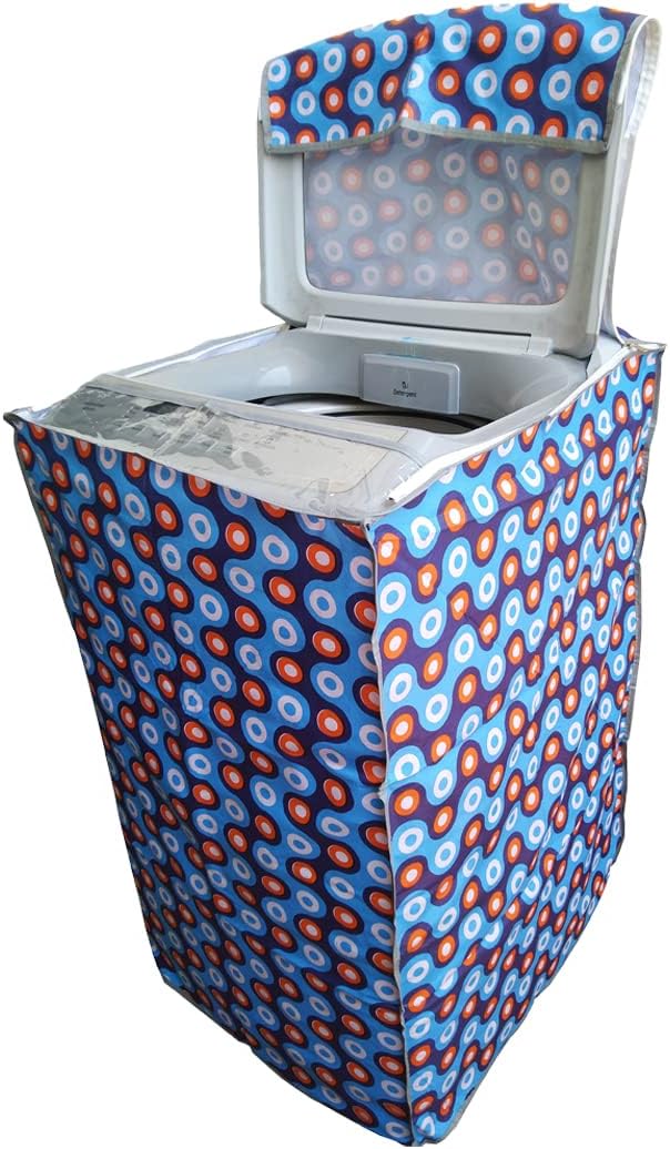 Smart Shelter Top Load Washing Machine Cover| Suitable for Automatic Front and Top Load Washing Machine| Waterproof, Dustproof| Blue-Red| 55 cm X 55 cm X 85 cm