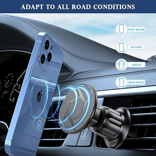 Miniatura 5 de Nuevo soporte magnético para teléfono para automóvil 2026 - Soporte de teléfono súper magnético N52 para ventilación de automóvil con rotación de