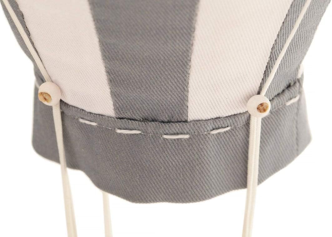 Hanging Textile Hot Air Balloon Kid Nude Colors Nursery Children Room Decor Gray White Large 12 in