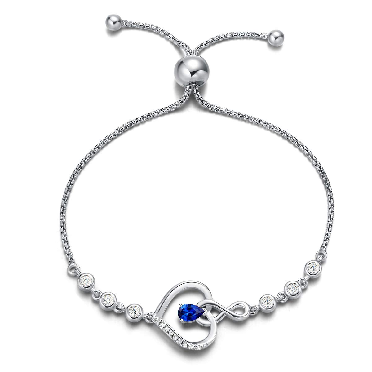 AGVANA Heart Birthstone Bracelet