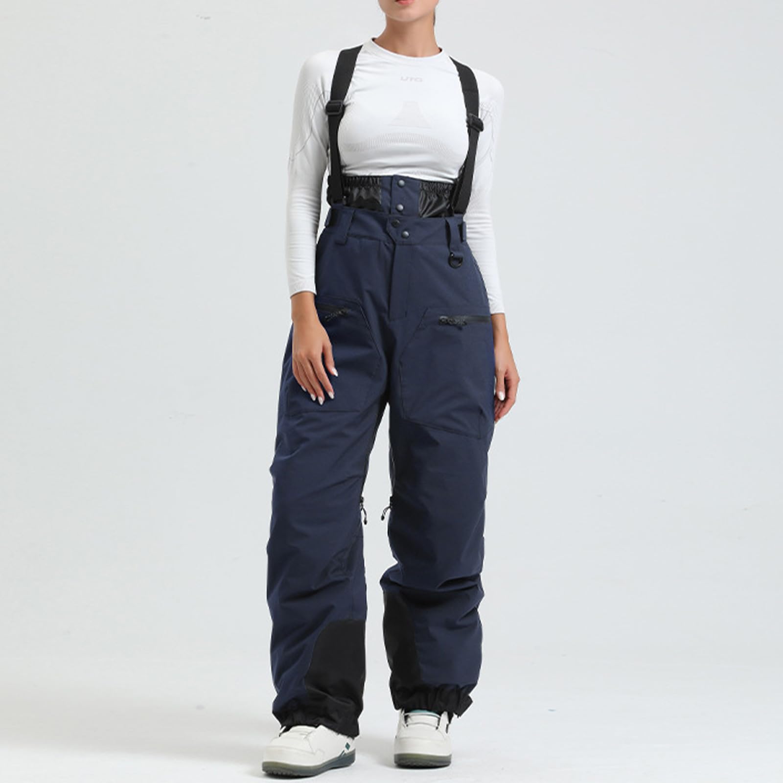 Skihose Herren Gefüttert Mit Träger Schneehose Winter Wasserdicht Snowboardhose Latzhose Herren Winterhose Warm Outdoorhose Mit Hosenträger Ski Hosen Für Männer Softshellhose Winddicht