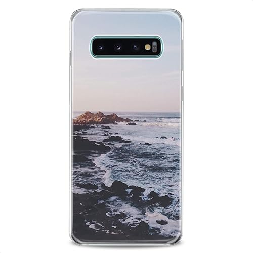 Miniatura 5 de Cavka Funda compatible con Samsung A91 A70 A52 A51 A50 A20 A11 A12 A13 A14 A03s A02s Hombre Océano Oscuro Teléfono Suave Slim Fit Ondas Claro Niñas