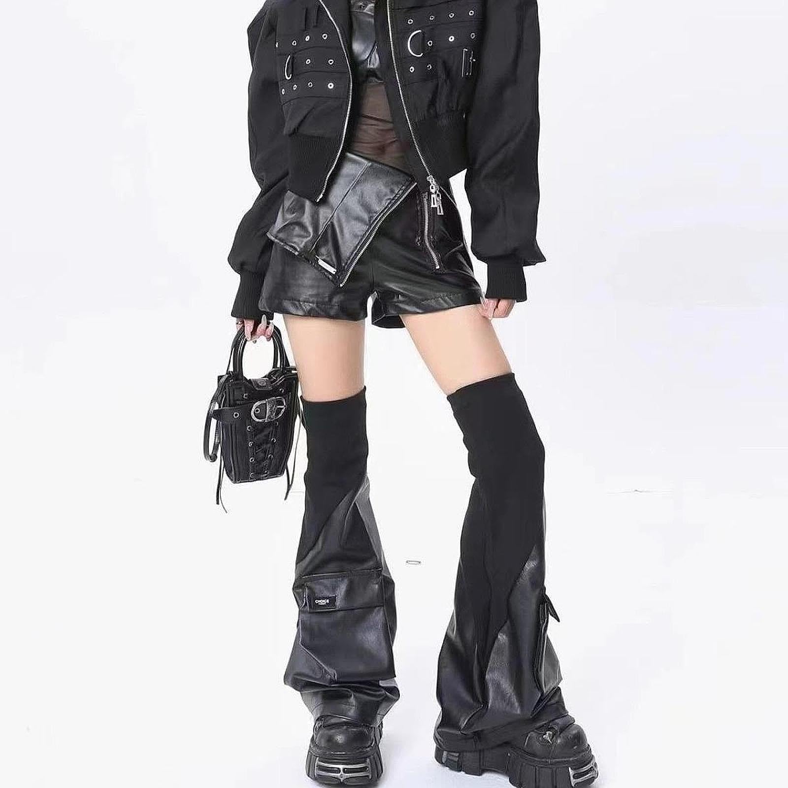 Harilla Calentadores de piernas Streetwear vestido elegante moda pierna medias pierna manga